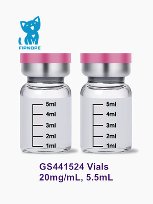 猫FIPのネコ科の伝染性の腹膜炎、20mg/mL、5.5mLのためのGS-441524注入